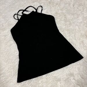 FP Movement by Free People Strappy Back High Neck Black Tank Top Small